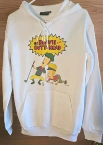Nuevo MTV Beavis and Butt-Head Pullover Oficial Sudadera con Capucha Adulto Talla Pequeña - Imagen 1 de 7