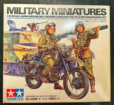 Kit Tamiya Military Miniatures Motocicletta Con Soldati. Sc. 1/35. N. 245. Nuovo - Immagine 1 di 3
