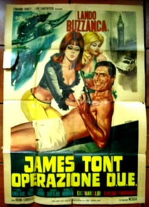 James Tont, Operazione D.U.E. {Lando Buzzanca} Italienisches 2F Filmplakat 60er - Bild 1 von 1
