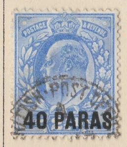 GROSSBRITANNIEN 1902-05 Türkisches Reich 40pa auf 2 1/2d gebrauchte Briefmarke A28P33F29036 - Bild 1 von 1