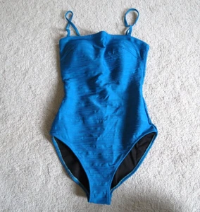Gottex One Piece Blue Swimsuit Size 12 Large - Picture 1 of 15