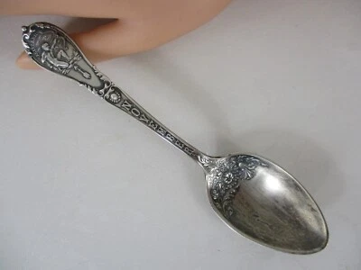 Cuchara de plata de ley de colección Sagitario Pat. Mar. 20, 1894, sellos europeos Foto 1 de 4