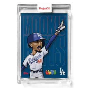 2021 Topps Project 70~2020 Topps #412 Mookie Betts~ By Blue The Great PR:1,700 - Picture 1 of 2