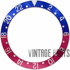 Inserto bisel aluminio vintage azul rojo 37,6 mm apto para reloj Rlx 16710 - Imagen 1 de 1