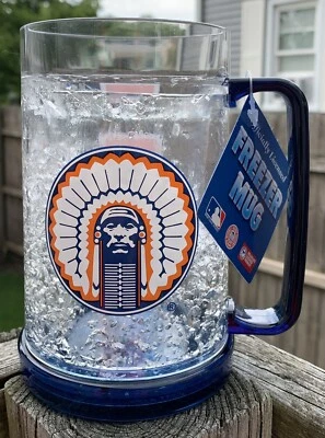 NOS Rare VTG Licensed Retired Logo Illinois Chief Illiniwek Illini Freezer Mug - Image 1 of 4