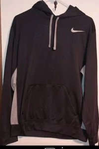 Nike Pullover Hoodie Therma Fit Sweatshirt Men's Medium Black On Black✨ - Picture 1 of 3