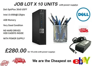JOB LOT X10 UNITS Dell OptiPlex 3040 USFF Desktop PC - Intel i3/4GB ram VGC - Picture 1 of 3