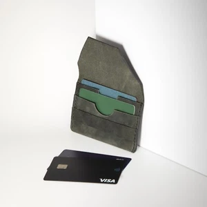 Leather Card Holder, Slim Business Card, Case Leather Credit Card Wallet - Picture 1 of 7