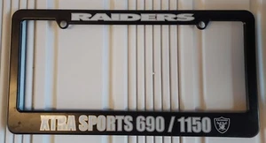 Raiders Football License Plate Frame Plastic XTRA Sports Radio Promo Las Vegas - Picture 1 of 2
