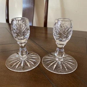 Pair of Royal Doulton Crystal Candle Holders Made In England - Picture 1 of 7