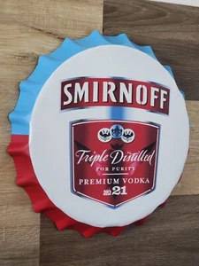 Smirnoff Ice Vodka Metal Beer Sign Man Cave Bar Decor Metal Tin Vodka Sign - Picture 1 of 6