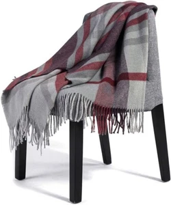 Farridoro Wolldecke Decke Fransen 51 cm mit 67 cm Wolle Deko - Bild 1 von 9