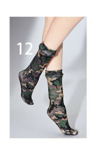 1/6 Military Green Camouflage Ice Silk Printed Short Socks Fit 12in PH TBL Body