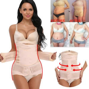 3 in 1 Postpartum Support Recovery Belly Wrap Waist/Pelvis Belt Postnatal Shaper - Picture 1 of 25