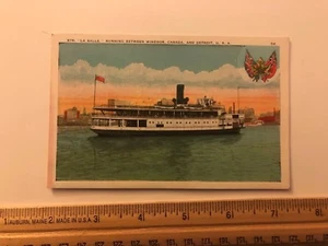 Ref_41 Boat Steamer La Salle Postcard Classic Vintage Steam Paddle Stern - Picture 1 of 5