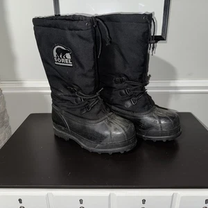 SOREL Kaufman Canada - Men's Insulated 16” Black Winter Snow Boots - Size 11 - Picture 1 of 15