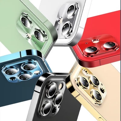 For iPhone 14 Plus/14Pro Max Cover Tempered Glass Aluminum Camera Lens Protector - Image 1 of 4