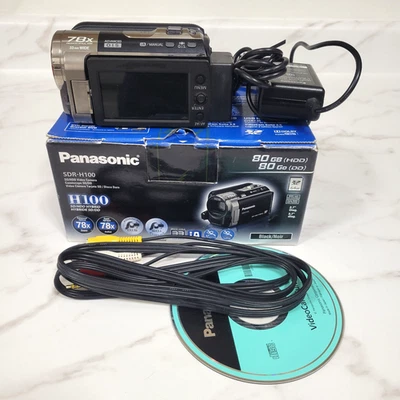 Panasonic SDR-H100 80 GB Camcorder -  Black Made in Malaysia Excellent Condition - Image 1 of 4