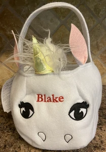 Pottery Barn Kids Light Up Unicorn Trick-or-Treat Bag (Monogram Blake) Neu - Bild 1 von 4