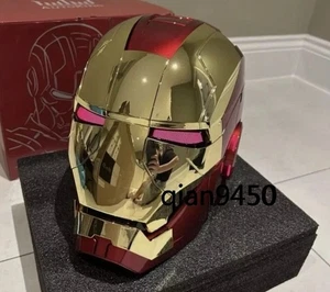 Iron Man Gold MK5 Helm Elektronisch Sprachaktiviert Öffnen & Schließen Maske Autoking Neu - Bild 1 von 31