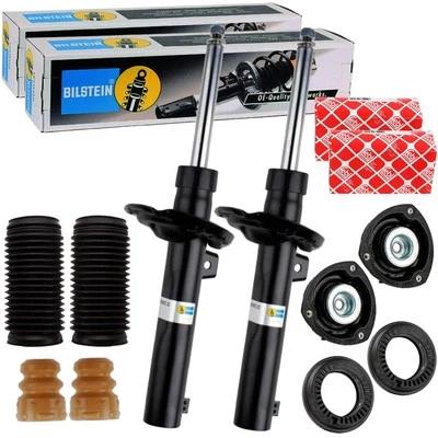 2x Bilstein B4 Front Shock Absorbers + Bearings for VW Passat B6 B7 CC Skoda Superb - Image 1 of 4