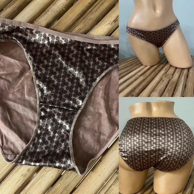 复古闪亮缎面弹力高腿比基尼内裤 HANES 尺寸 6 — 第 1/1 张图片