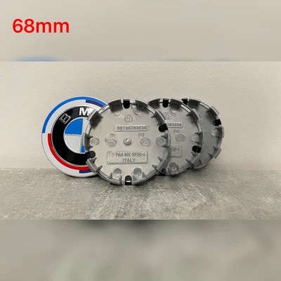 4x BMW Nabendeckel/Nabenkappen 50Jahre BMW M NEU 68mm 36136783536 - Bild 1 von 2