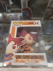 Funko Pop! Vinyl: Dragon Ball - Goku (Super Saiyan God) #24 W/Protector - Picture 1 of 8