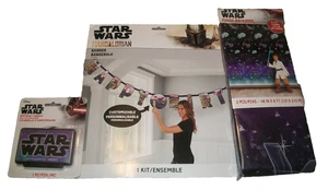 3 Piezas Foto Telón de Fondo Star Wars, Vela Decoraciones Fiesta Cumpleaños, Banner (B11) - Imagen 1 de 8
