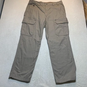 Duluth Trading Co Jeans Men’s 40x30 Fire Hose Cargo Work Pants Tan Relaxed 92204 - Picture 1 of 14