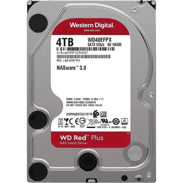 WD RED Plus 4 TB WD40EFPX-68C6N0 NX HA510 SATA Festplatte NAS Western Digital - Bild 1 von 2