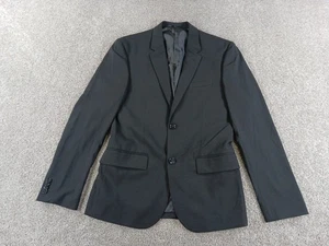 H&M Skinny Fit 36R Mens Sports Coat Black Polyester Blend Lined 2 Button - Picture 1 of 12