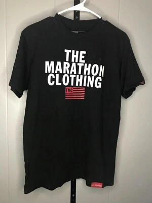 The Marathon Clothing Limited Edition TMC Stacked Logo T-Shirt Black Size Medium - Image 1 of 4