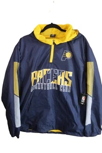 Giacca NBA uomo adolescente blu/giallo taglia L impermeabile zip 3/4 - Foto 1 di 12