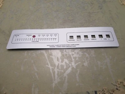face plate sticker for audio research vsi60 tube amplifier faceplate [4*T-25] - Image 1 of 4