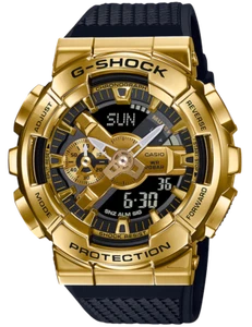 Casio G-SHOCK GM110G-1A9 - Gold Ion Plated Case Black Rubber Strap - Picture 1 of 1