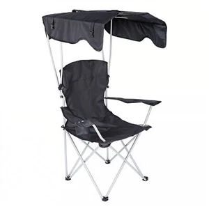 Canopy Lounge Chair with Sunshade for Camping Hiking Travel with Cup Holder - Picture 1 of 12