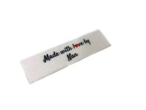 Made with Love by Nan Labels - Flat 15x50 - 40 Pack - Sew On - Picture 1 of 1
