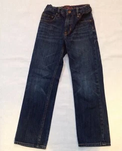 Boys Gap kids 1969 jeans medium dark wash whiskered Original cut 8 Slim 8S - Picture 1 of 6