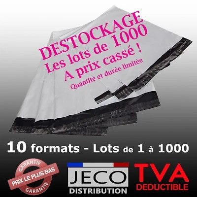  enveloppe plastique blanche opaque vad pochettes expédition indéchirable vinted - Photo 1/4