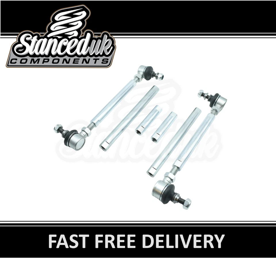 STANCED UK Stanced Adjustable Front Drop Links M10 M12 VW Caddy Mk3/4 2003-2020 150mm-320mm