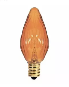 Bulbrite F10 Amber 15w Candelabra Base Lightbulb - Picture 1 of 4