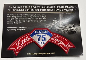 Little League Est. 1939 - 75 Year Anniversary Rocker Patch - Picture 1 of 7