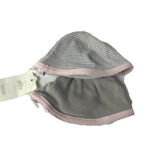 restoration hardware baby Hats Cap Set 6-12 Month Pink Gray Layette Gift NWT