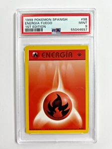 PSA 9 Como Nuevo 1a Edición Fire Energy 1999 Pokémon Base Set ESPAÑOL #98 - Imagen 1 de 2