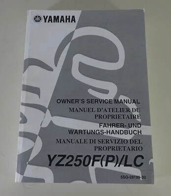 Manual de Taller/Manual de Operación Yamaha YZ 250F (P) / LC Stand 08/2001 - Imagen 1 de 3