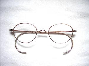 Nickelbrille Gespinstbügelbrille Reit Peter Lustig W Sattel Steg Brille abgefl. - Bild 1 von 1