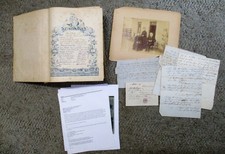 1849 McKELLAR / MacKELLAR FAMILY BIBLE w/ HANDWRITTEN GENEALOGY, PHOTOS EPHEMERA