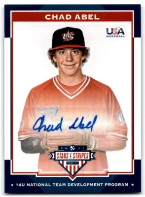 2017 Panini Stars and Stripes 14U National Team Signatures Chad Abel Auto - Image 1 of 2