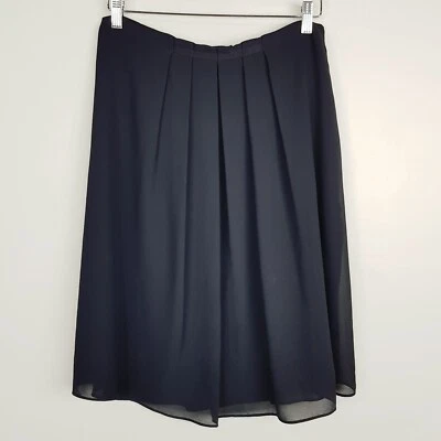 [REISS] Falda para mujer azul marino de gasa petulia plisada línea A | Talla AU 14 o EE. UU. 10 Foto 1 de 4